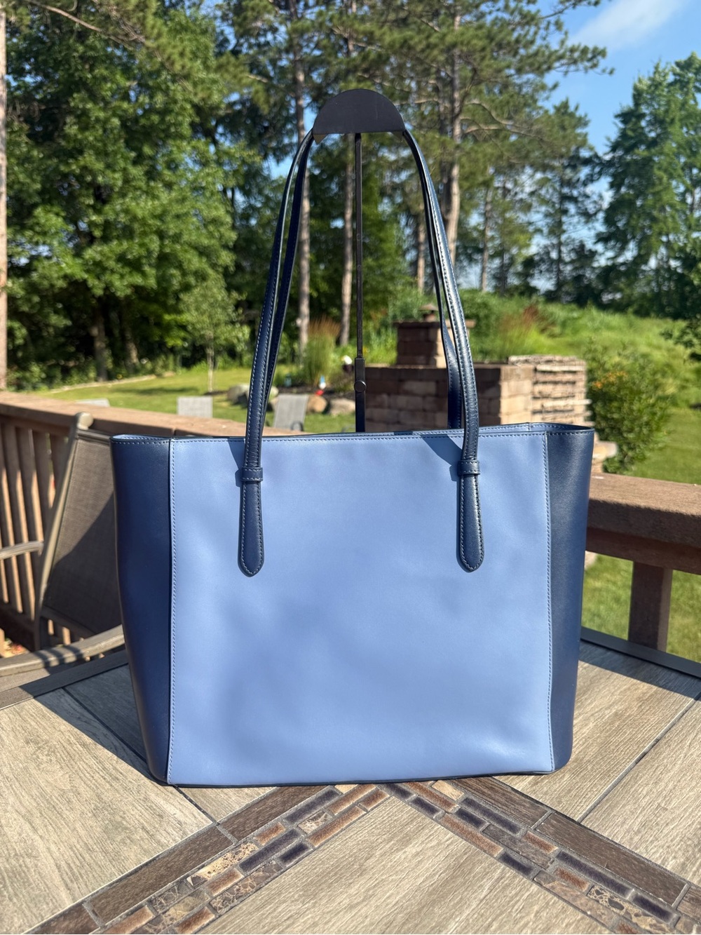 EUC Kate Spade New York Schuyler Blueberry Colorblock Medium Tote - Picture 4 of 11